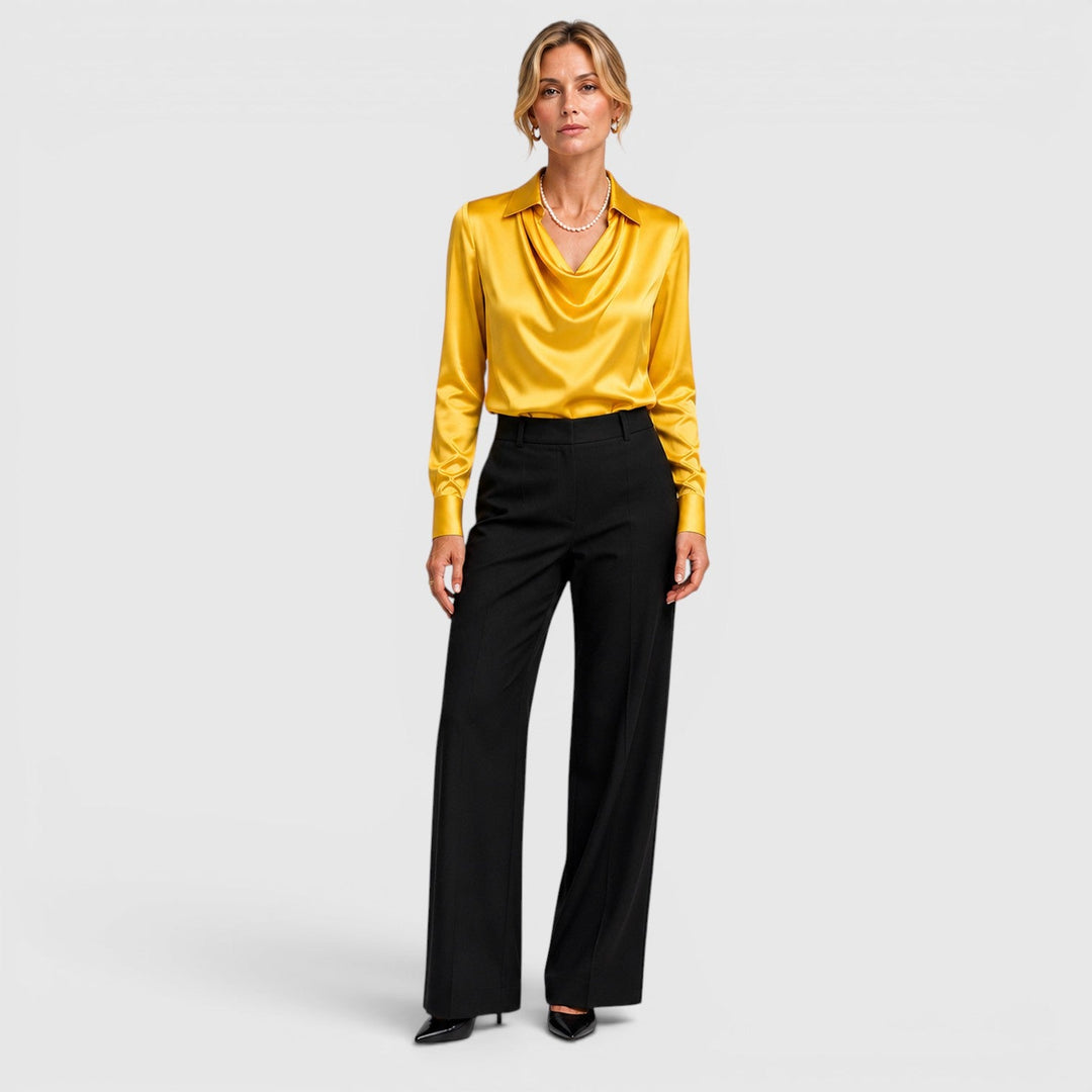 Women's Elegant Lightweight Satin Blouse