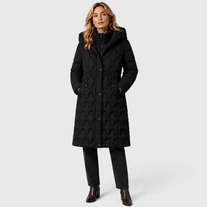 Women's Classic Quilted Hooded Long Puffer Coat
