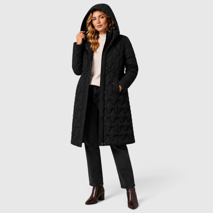 Women's Classic Quilted Hooded Long Puffer Coat