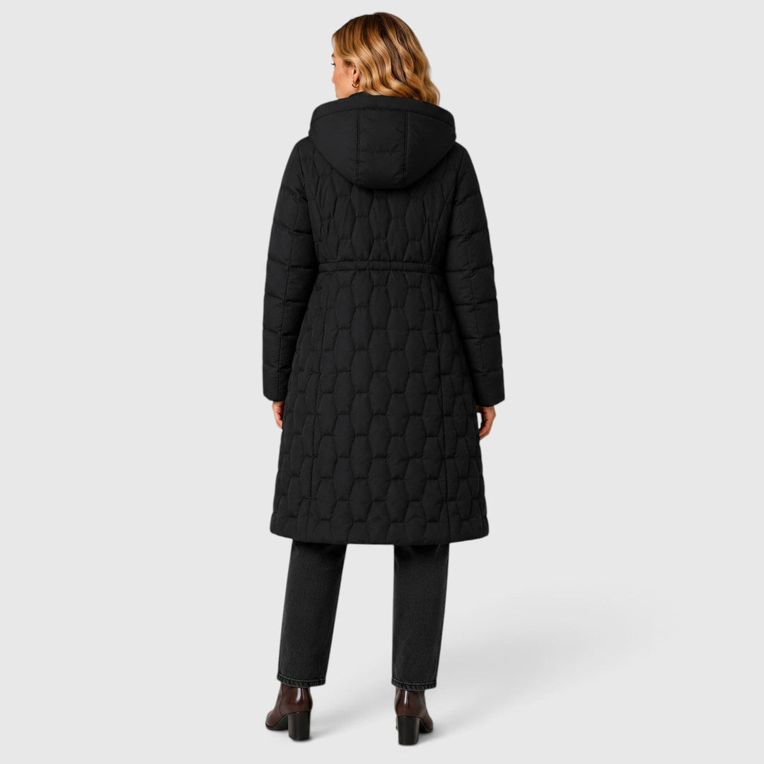 Women's Classic Quilted Hooded Long Puffer Coat