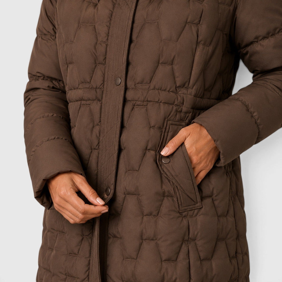 Women's Classic Quilted Hooded Long Puffer Coat