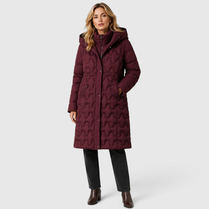 Women's Classic Quilted Hooded Long Puffer Coat