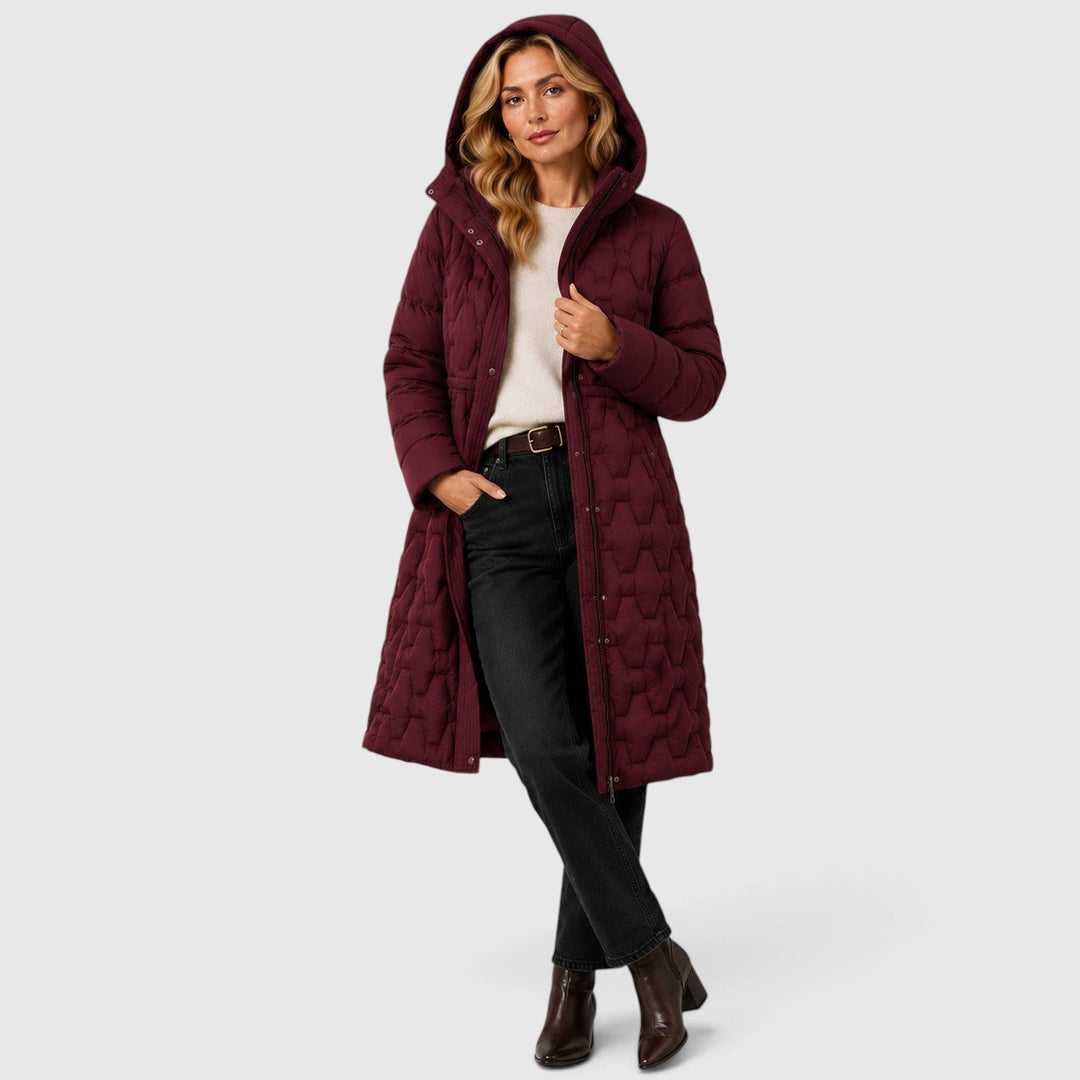 Women's Classic Quilted Hooded Long Puffer Coat