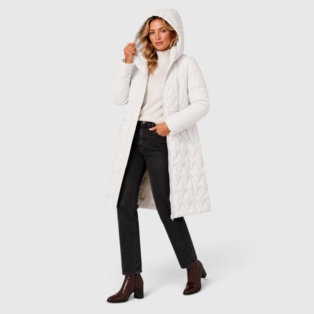 Women's Classic Quilted Hooded Long Puffer Coat