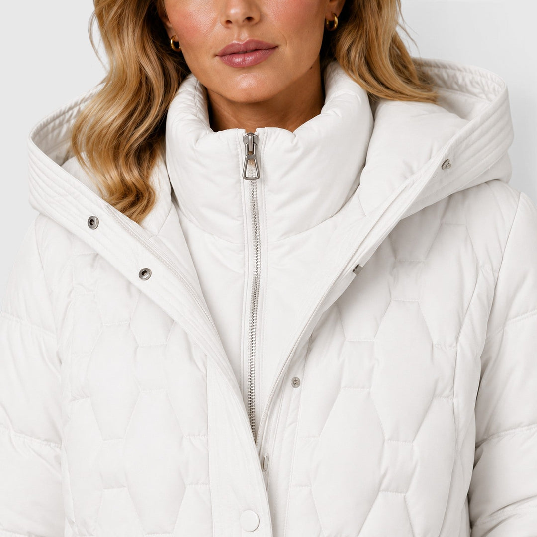 Women's Classic Quilted Hooded Long Puffer Coat