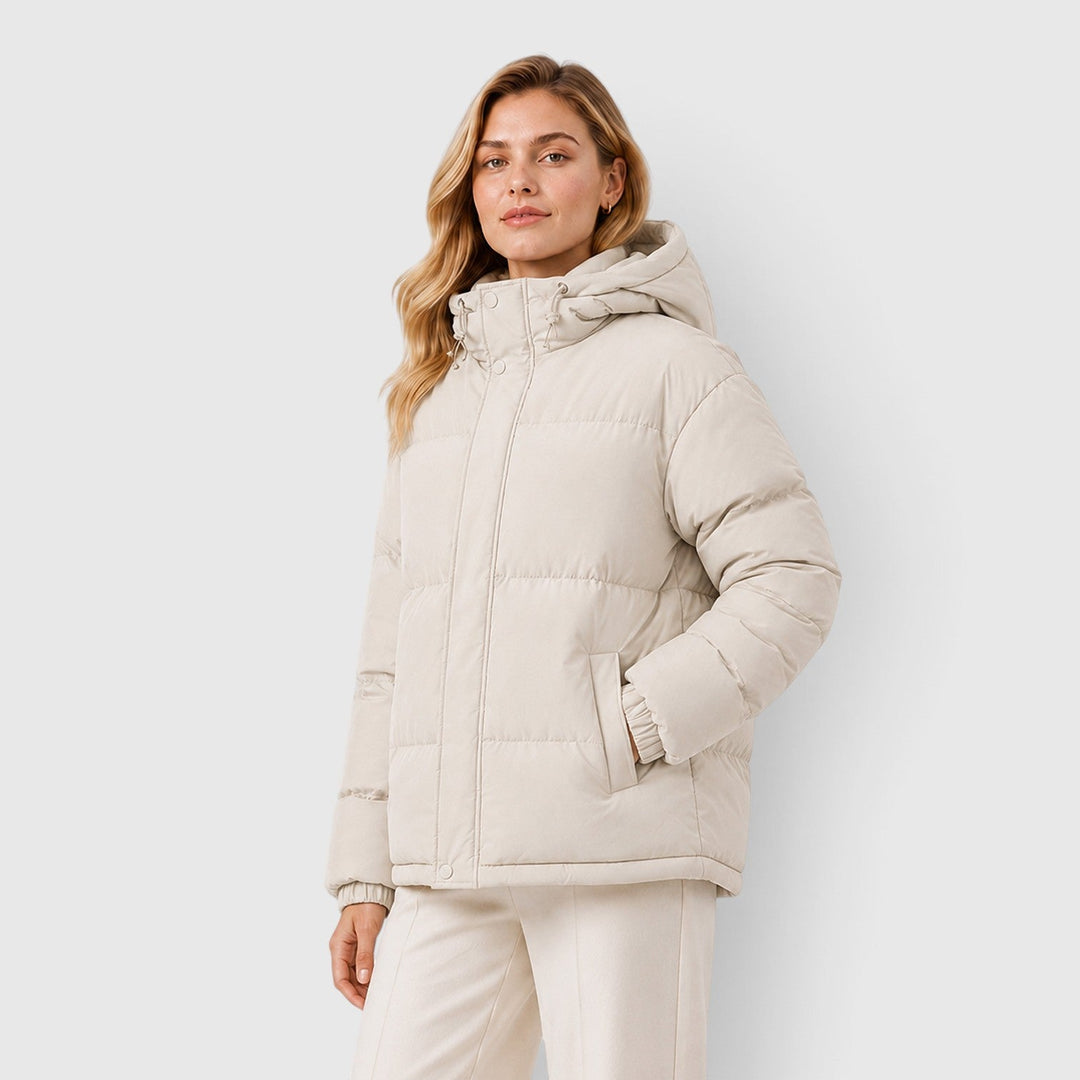 Women's Lightweight Hooded Puffer Jacket Casual Outerwear