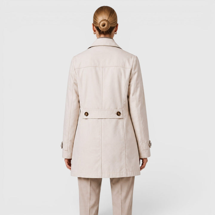 Women's Lightweight Cotton Trench Coat with Classic Fit