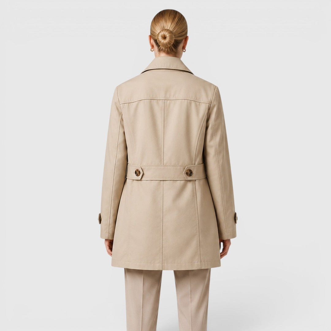 Women's Lightweight Cotton Trench Coat with Classic Fit