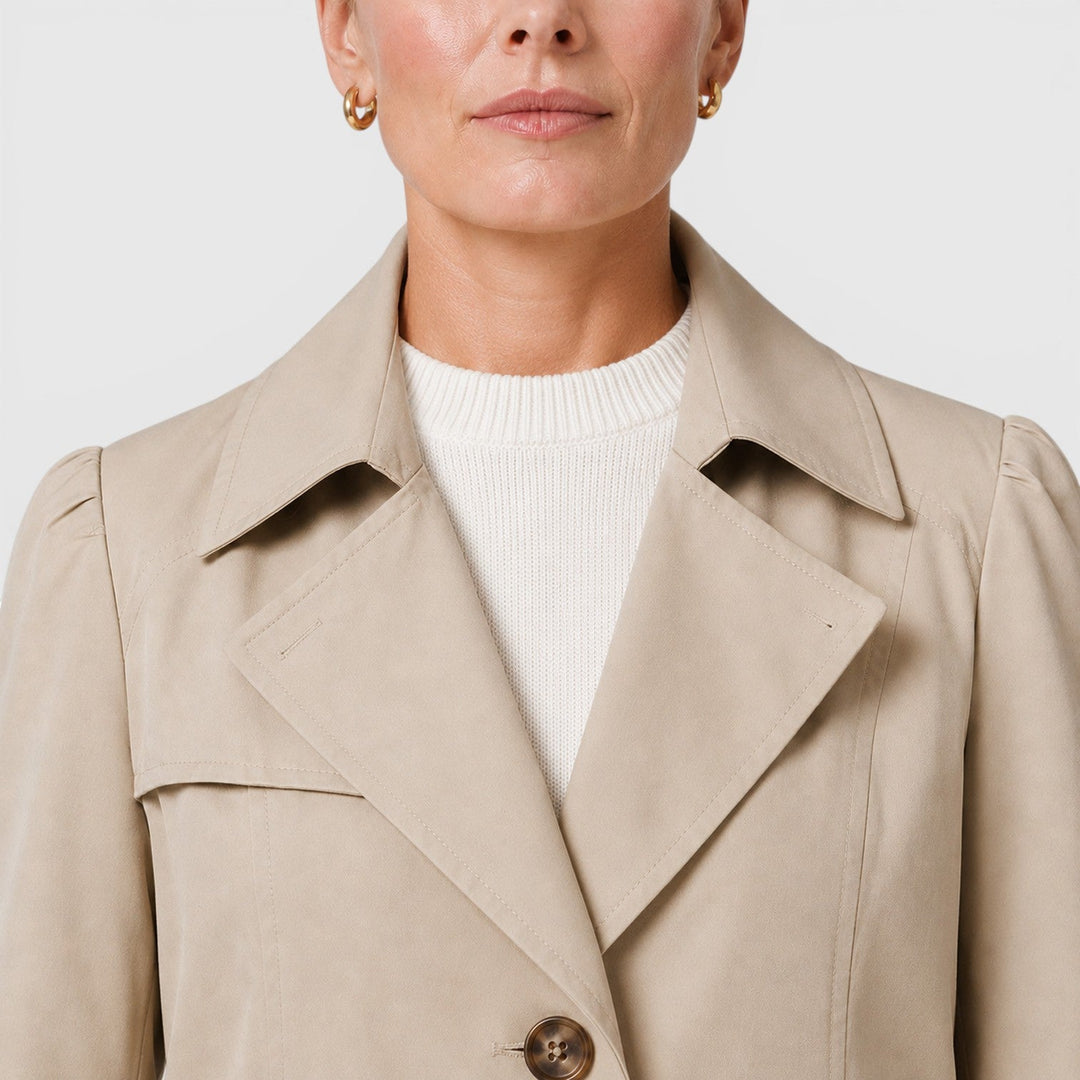 Women's Lightweight Cotton Trench Coat with Classic Fit