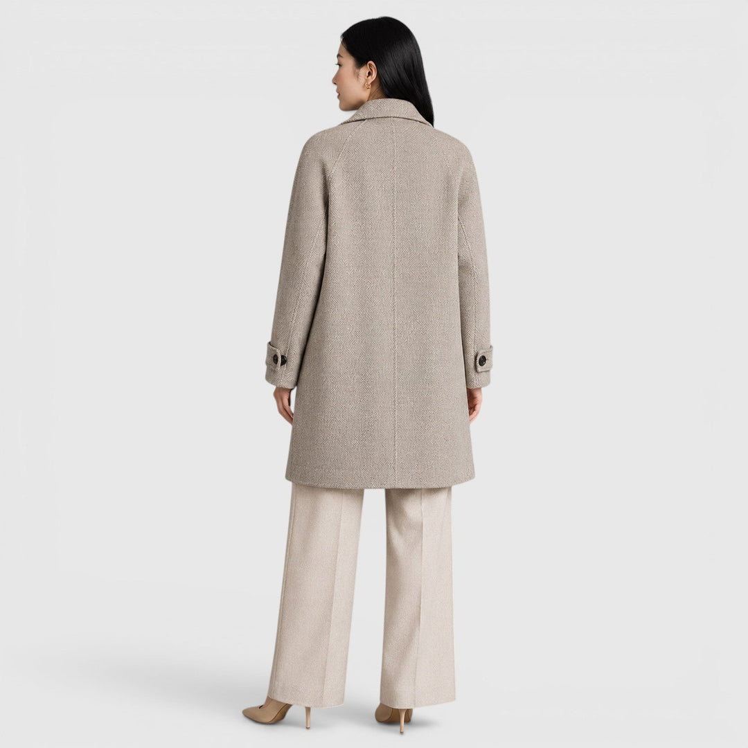 Women's Slim Fit Wool Blend Long Coat