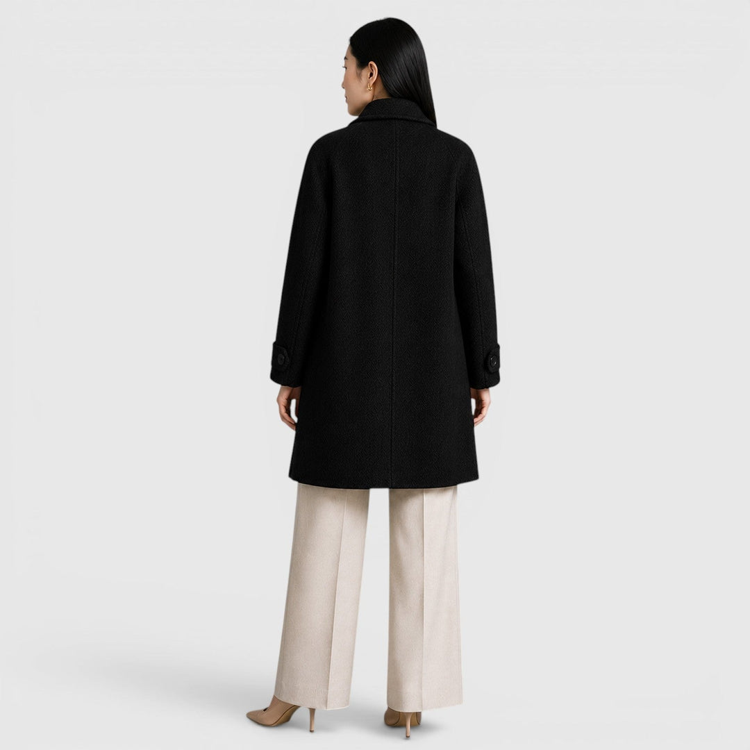 Women's Slim Fit Wool Blend Long Coat