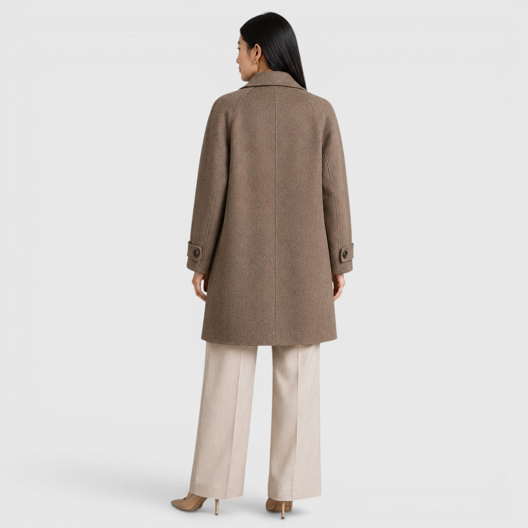 Women's Slim Fit Wool Blend Long Coat