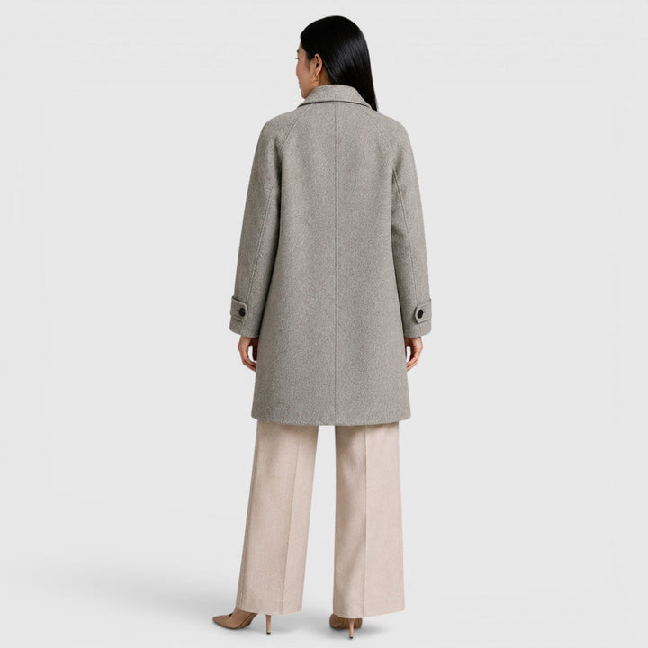 Women's Slim Fit Wool Blend Long Coat