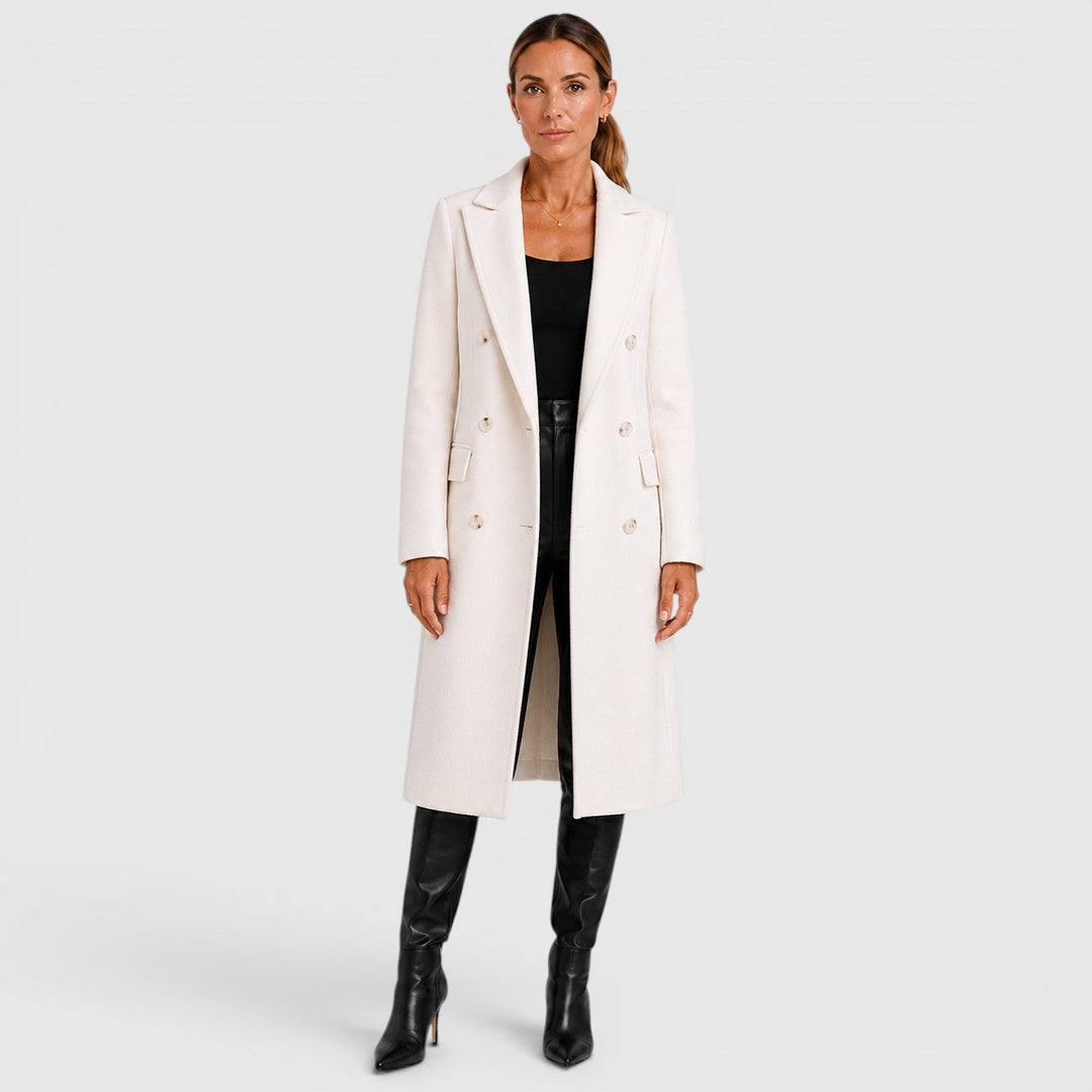 Women's Casual Wool Blend Long Overcoat