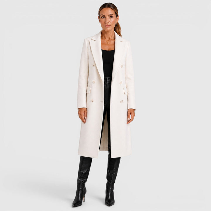 Women's Casual Wool Blend Long Overcoat