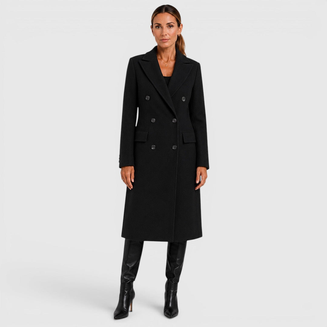 Women's Casual Wool Blend Long Overcoat