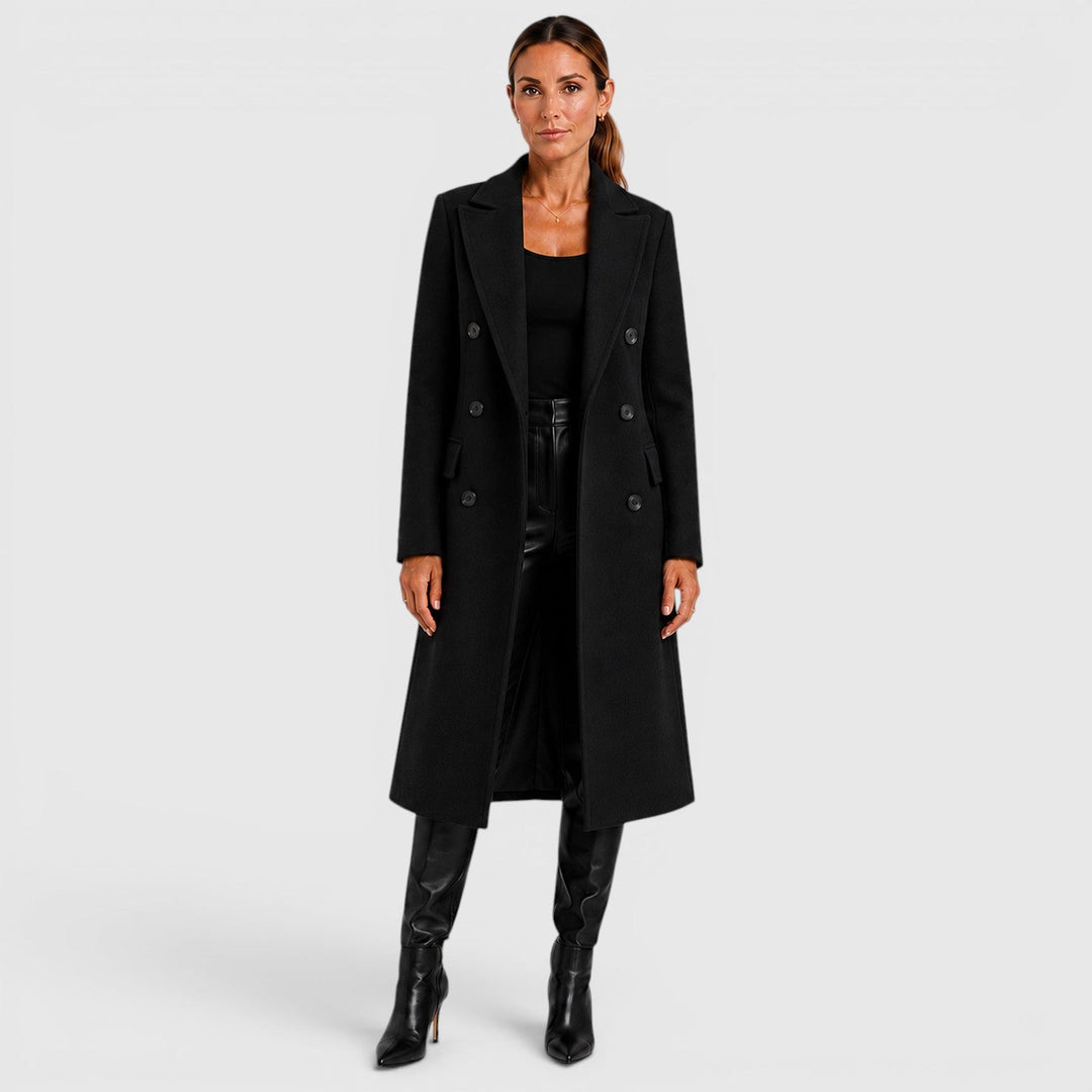 Women's Casual Wool Blend Long Overcoat