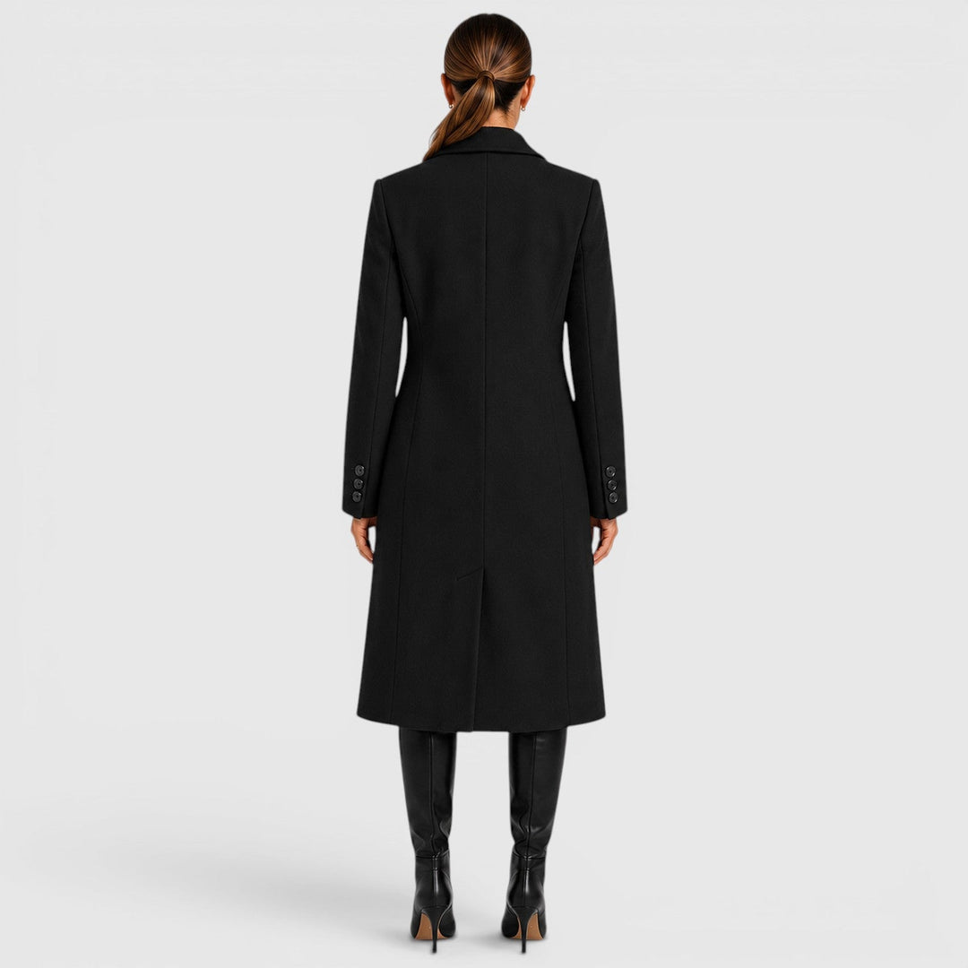 Women's Casual Wool Blend Long Overcoat