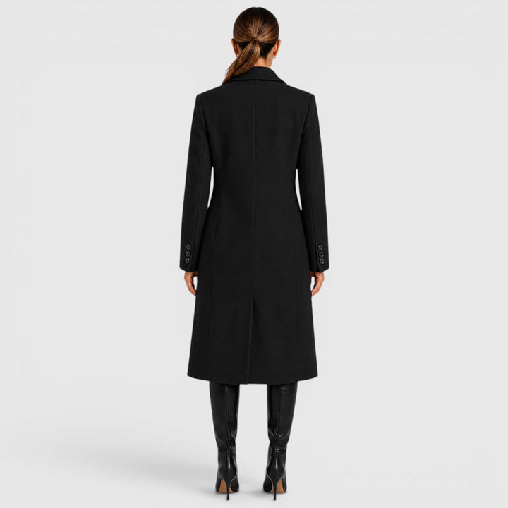 Women's Casual Wool Blend Long Overcoat