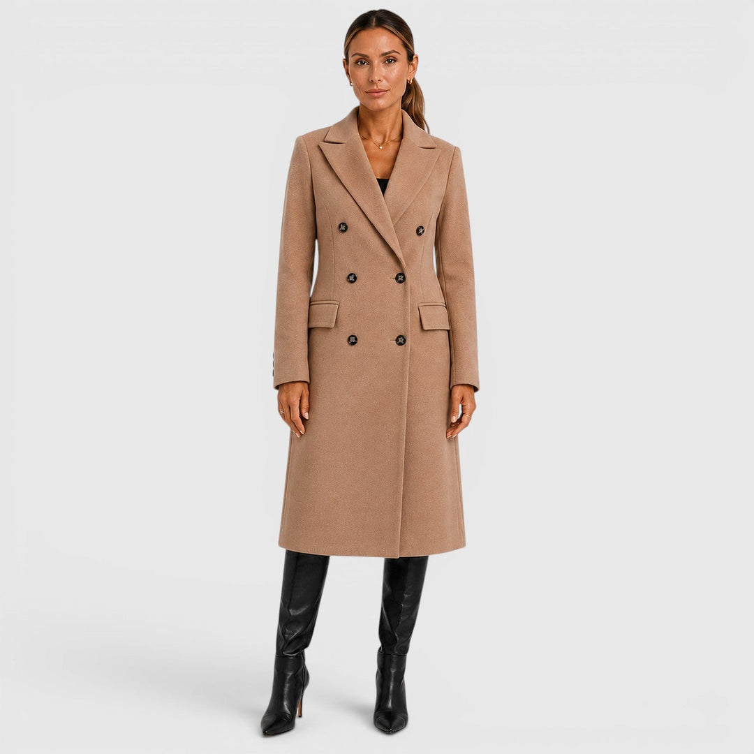Women's Casual Wool Blend Long Overcoat