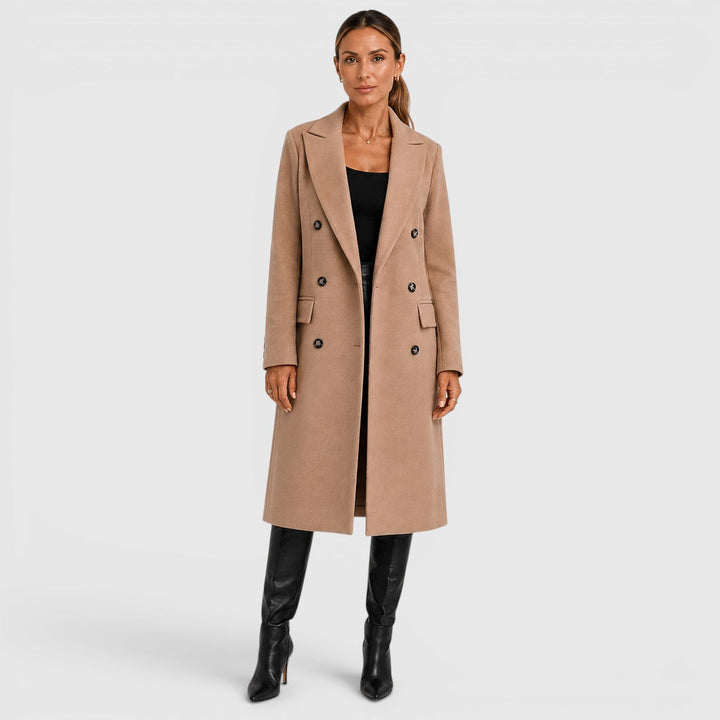 Women's Casual Wool Blend Long Overcoat
