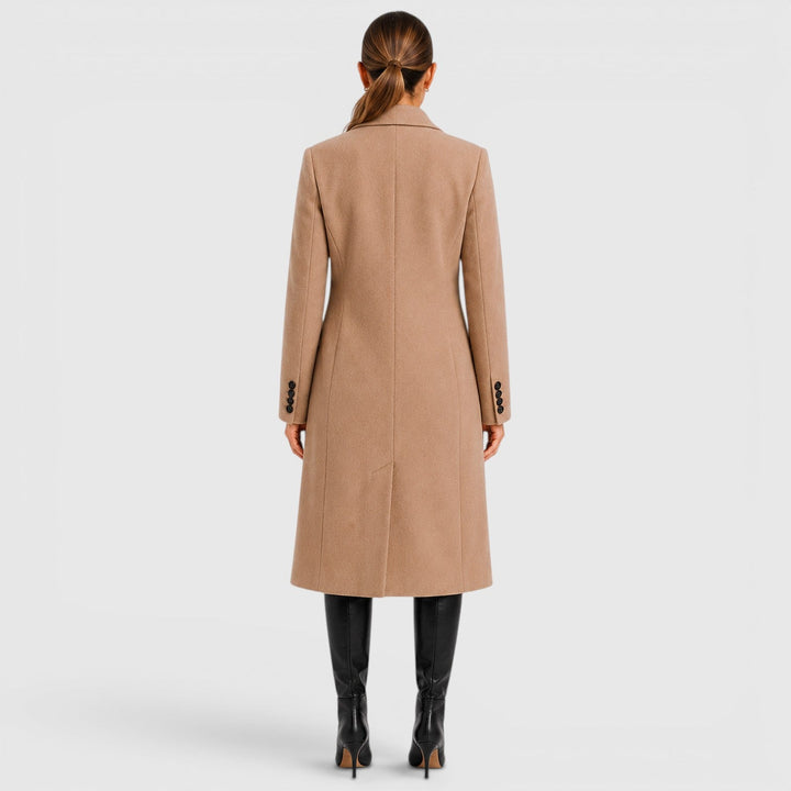 Women's Casual Wool Blend Long Overcoat