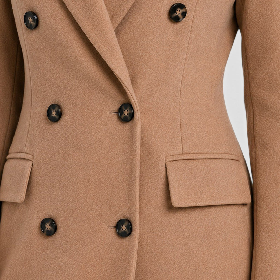 Women's Casual Wool Blend Long Overcoat