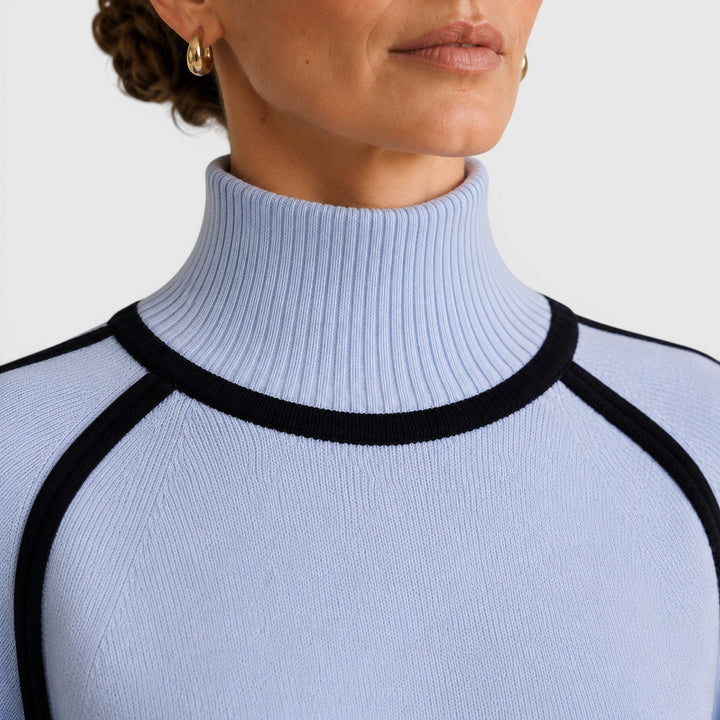 Women's Casual Knit Roll Neck Loose Fit Jumper