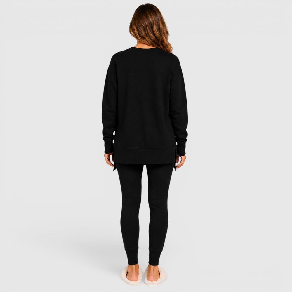 Women's Casual Cotton Blend Relaxed Fit Loungewear Set