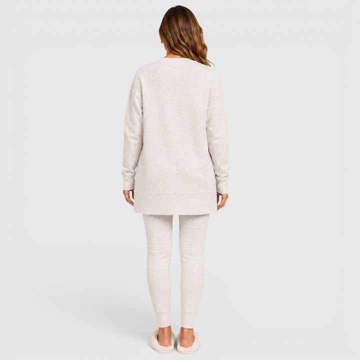 Women's Casual Cotton Blend Relaxed Fit Loungewear Set