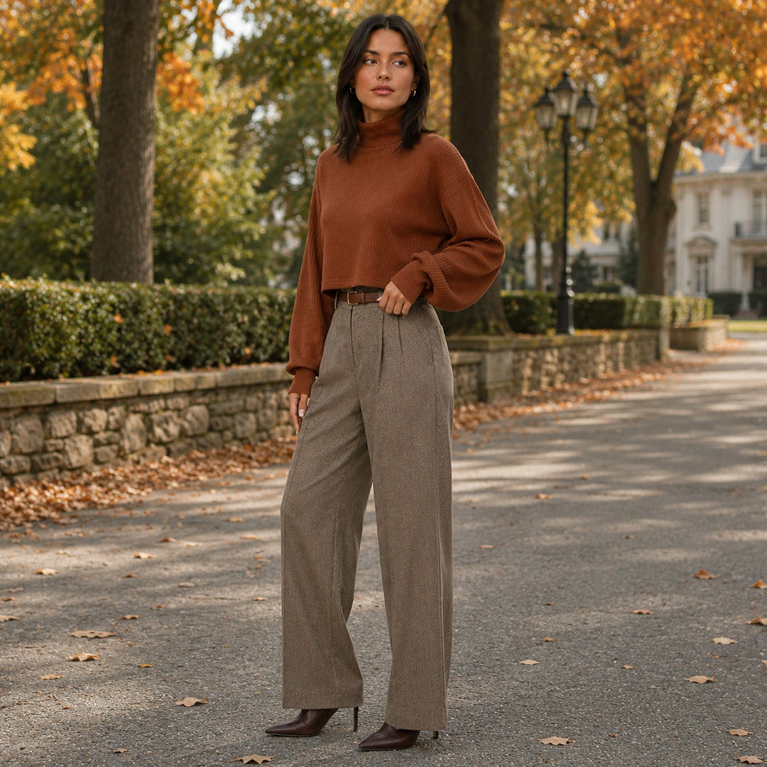 Women's Elegant Knit Roll Neck Jumper