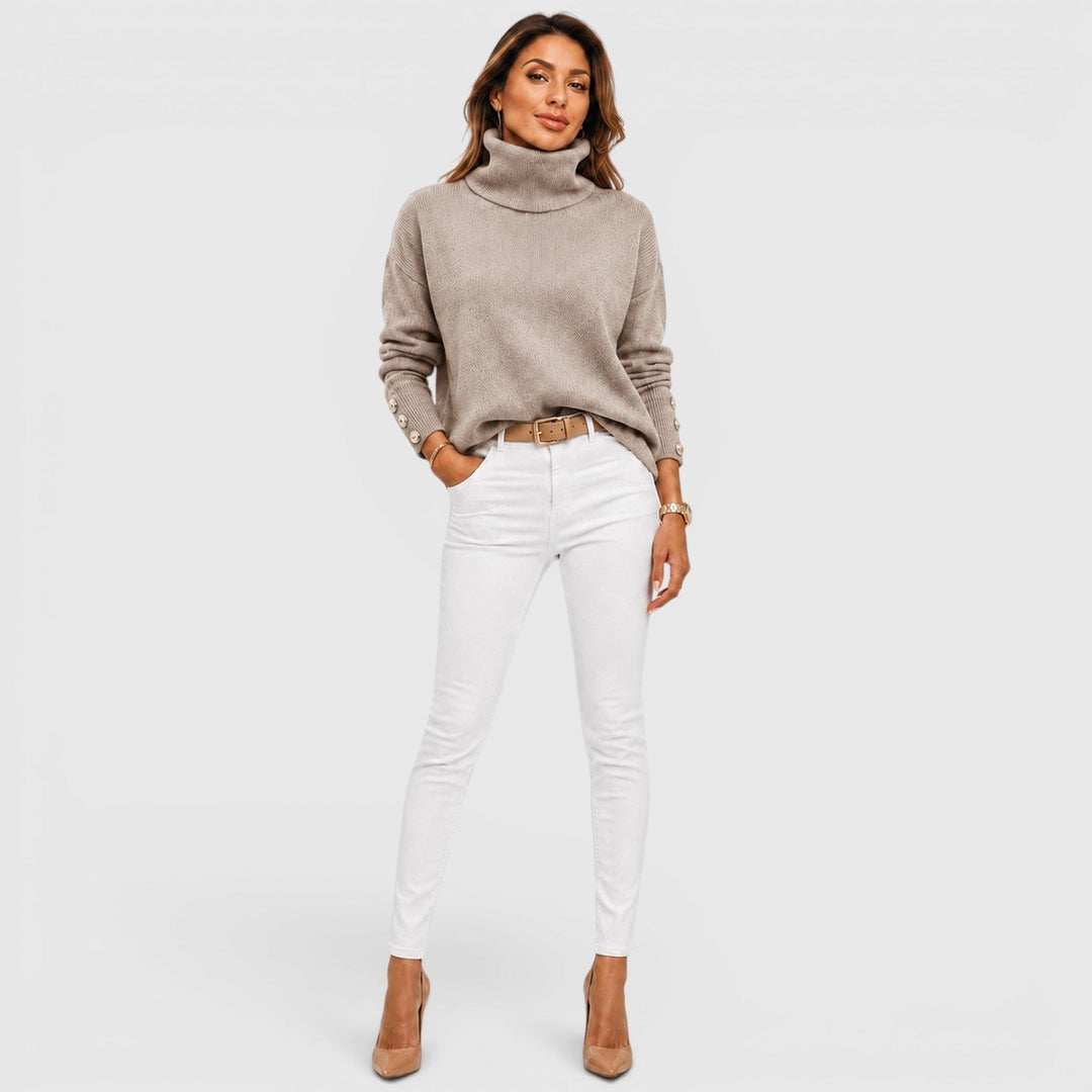 Women's Soft Knit Roll Neck Jumper