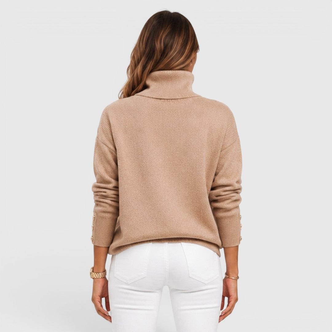 Women's Soft Knit Roll Neck Jumper