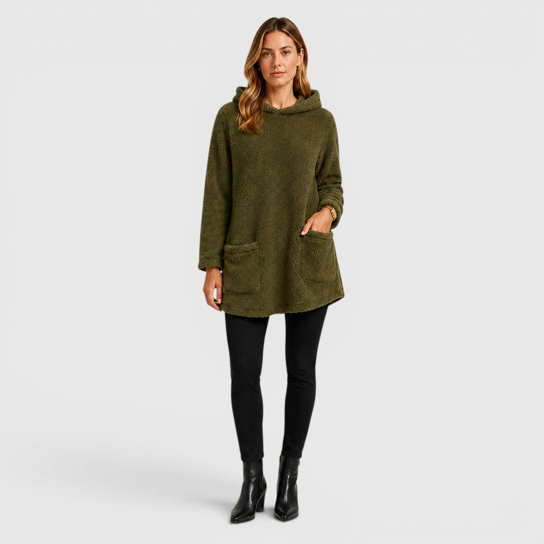 Women's Casual Soft Plush Hooded Sweatshirt