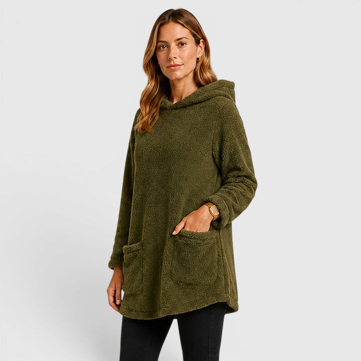 Women's Casual Soft Plush Hooded Sweatshirt