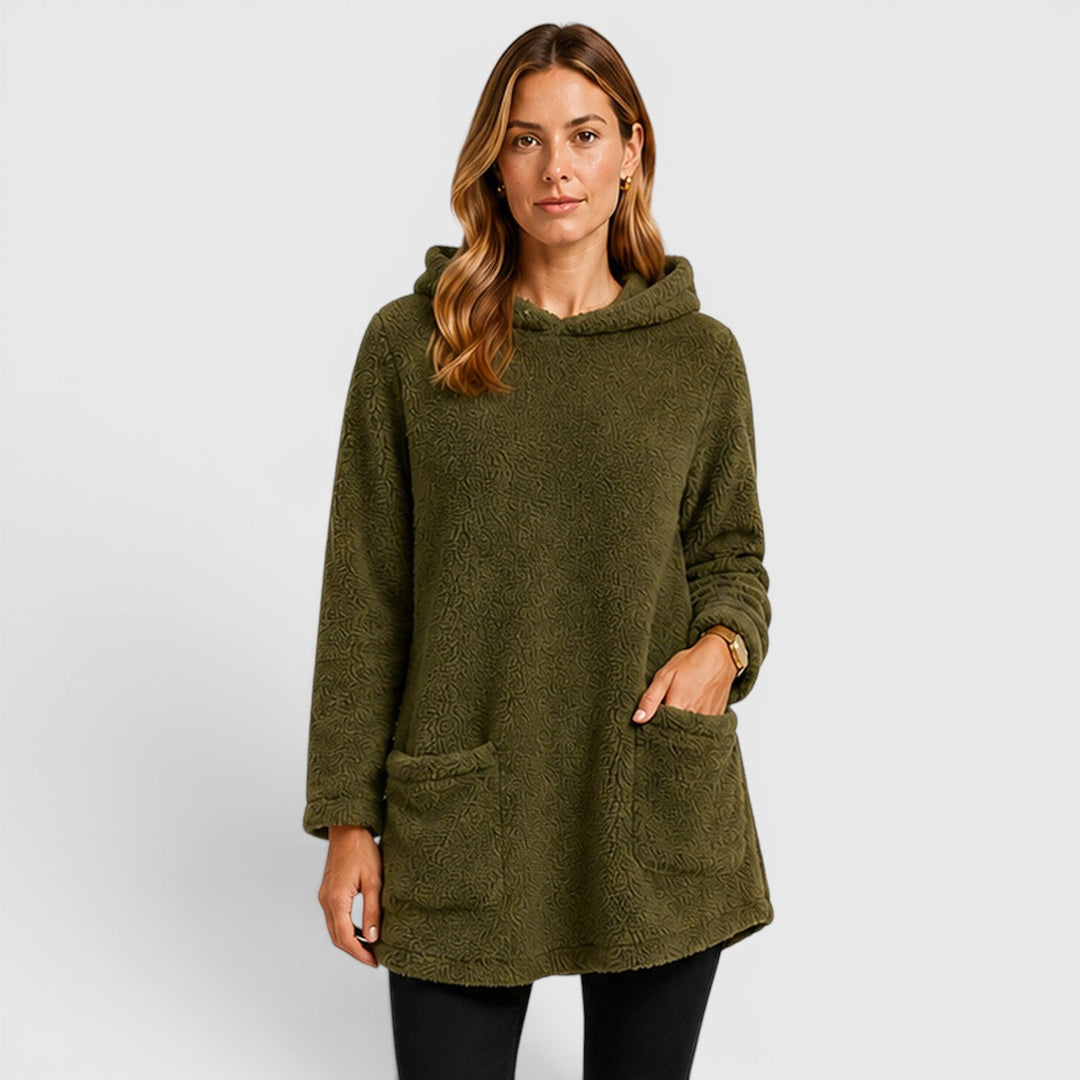 Women's Casual Soft Plush Hooded Sweatshirt