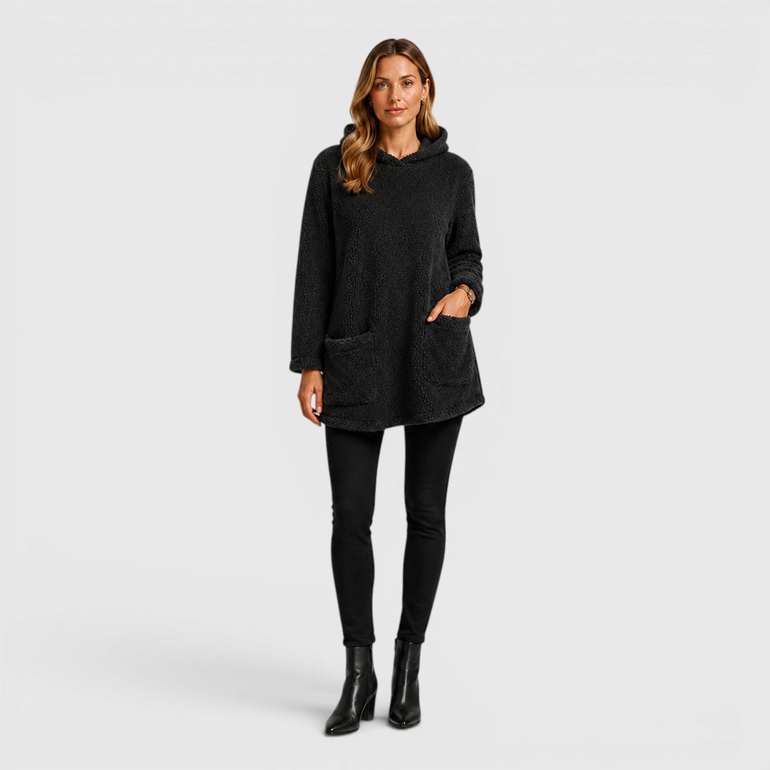 Women's Casual Soft Plush Hooded Sweatshirt