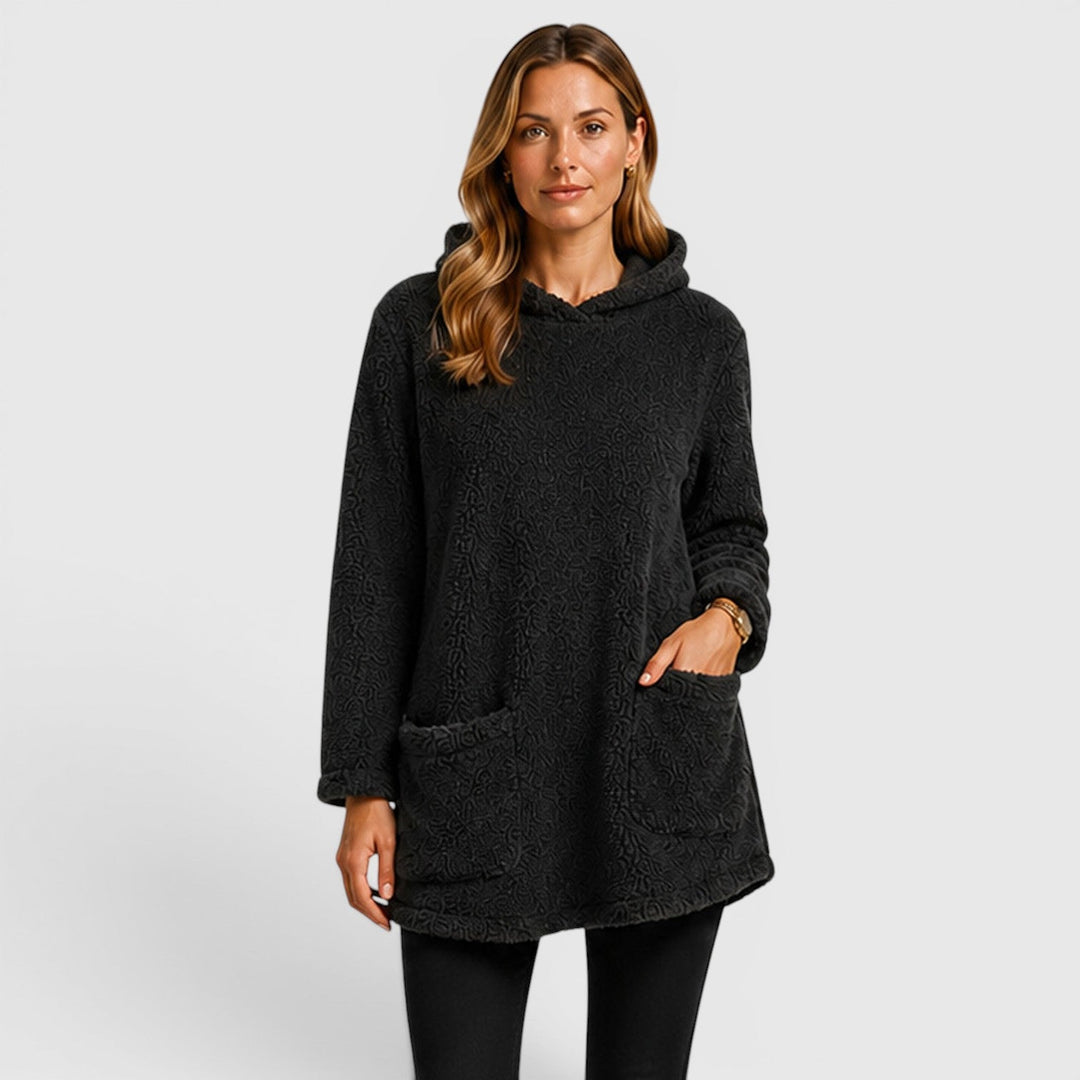 Women's Casual Soft Plush Hooded Sweatshirt