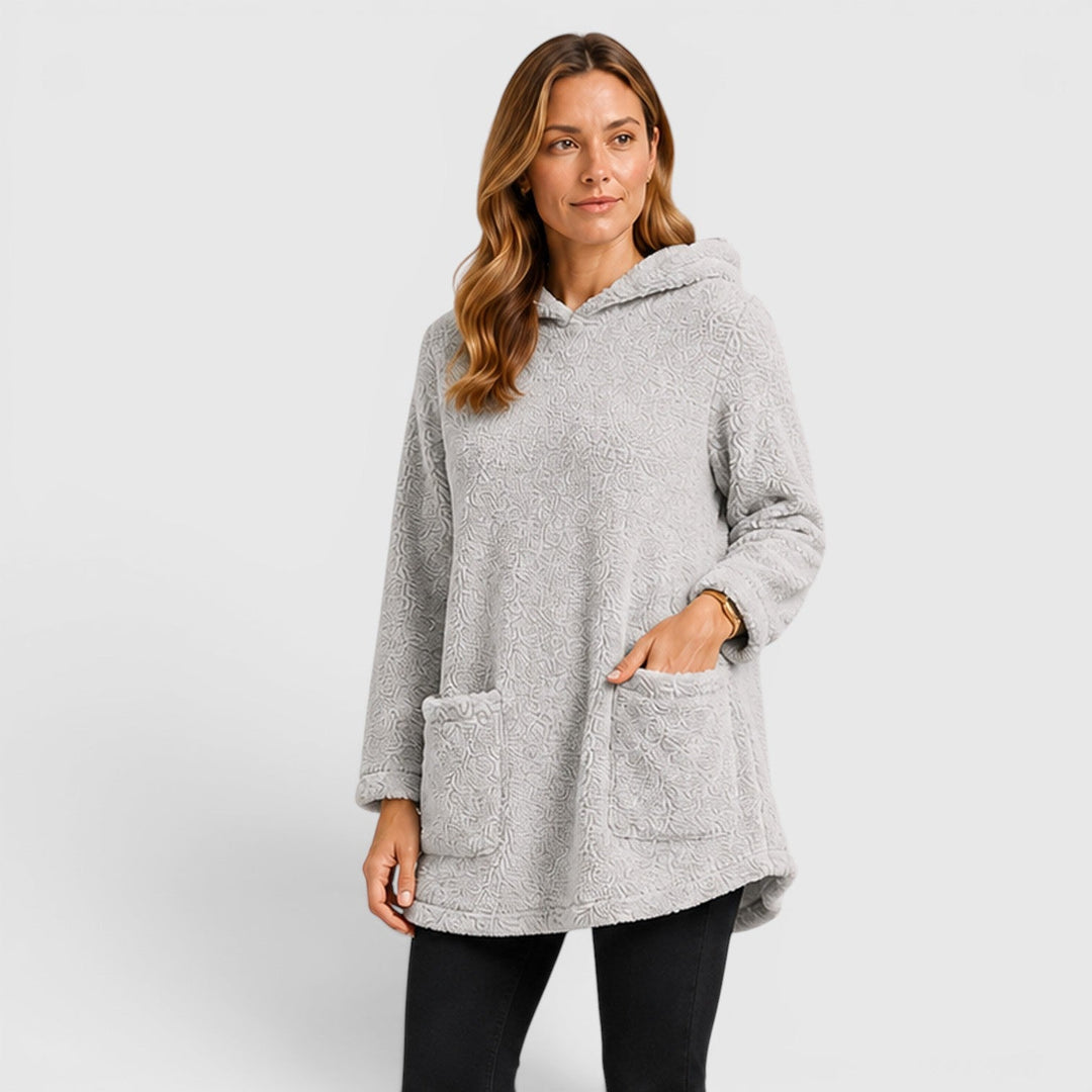 Women's Casual Soft Plush Hooded Sweatshirt