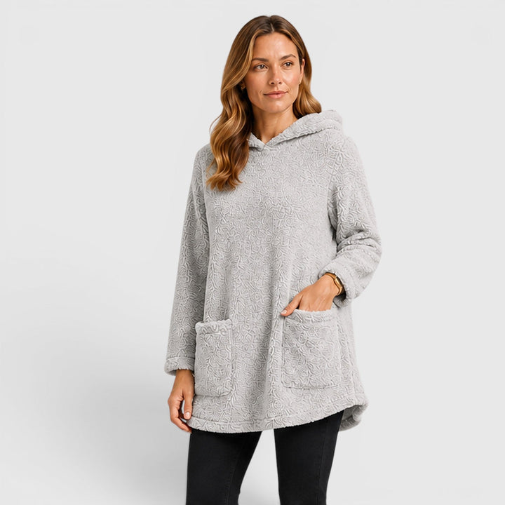 Women's Casual Soft Plush Hooded Sweatshirt