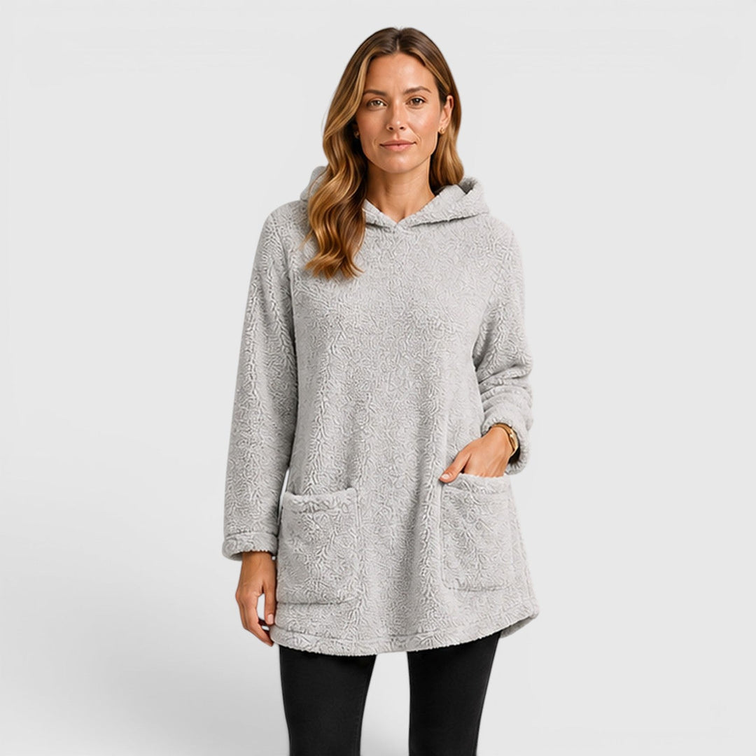 Women's Casual Soft Plush Hooded Sweatshirt
