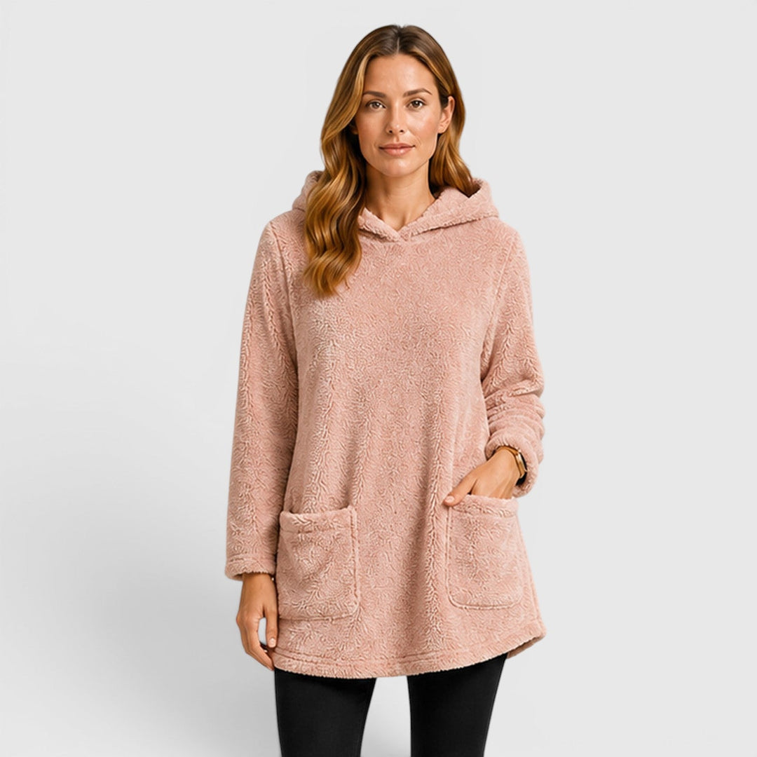 Women's Casual Soft Plush Hooded Sweatshirt