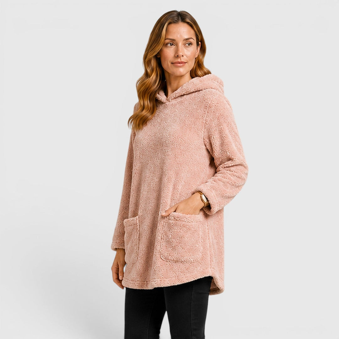 Women's Casual Soft Plush Hooded Sweatshirt