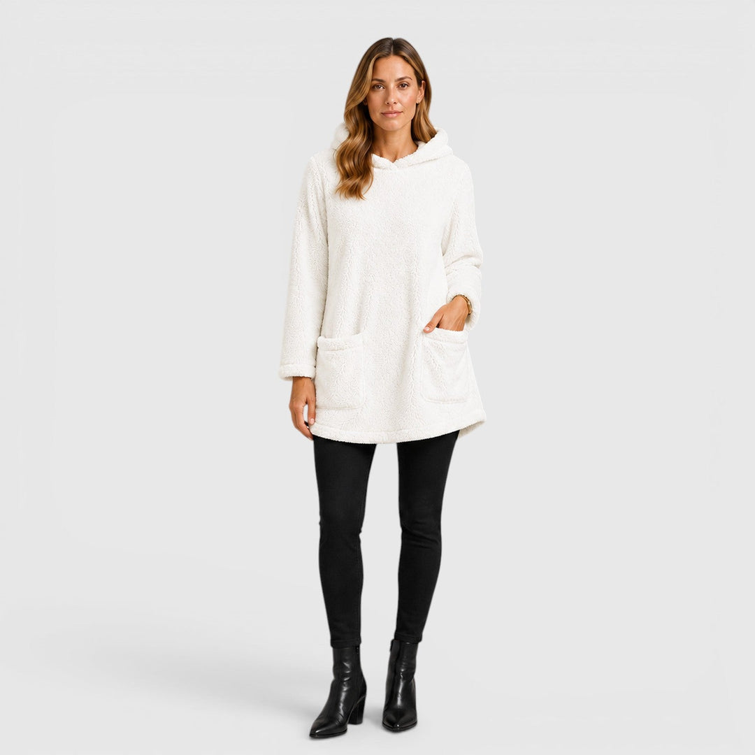 Women's Casual Soft Plush Hooded Sweatshirt