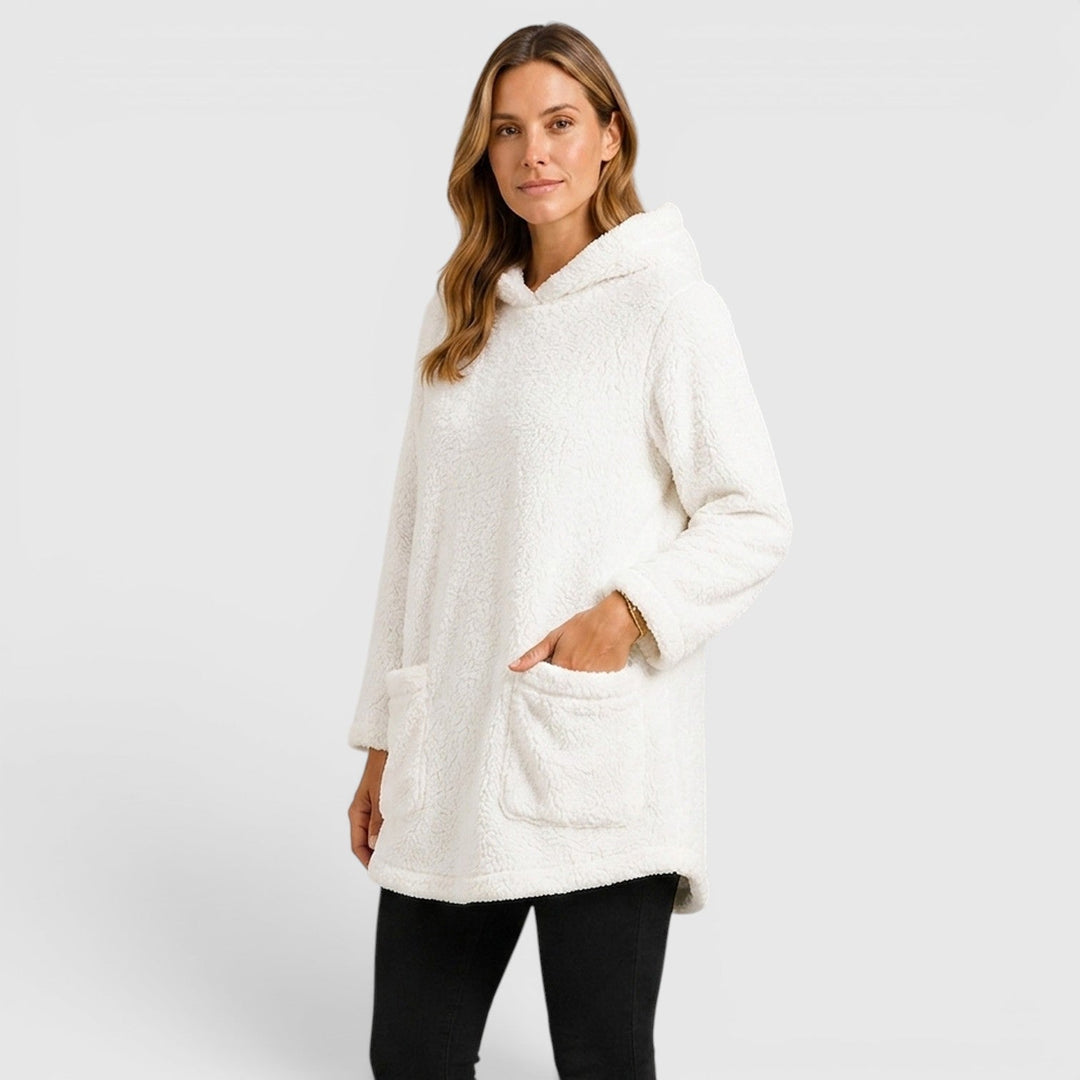 Women's Casual Soft Plush Hooded Sweatshirt