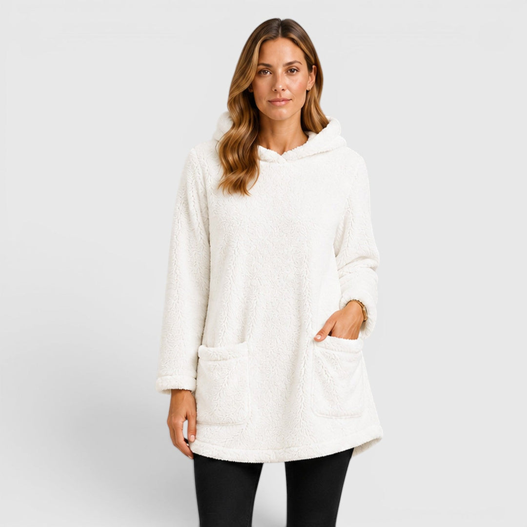 Women's Casual Soft Plush Hooded Sweatshirt