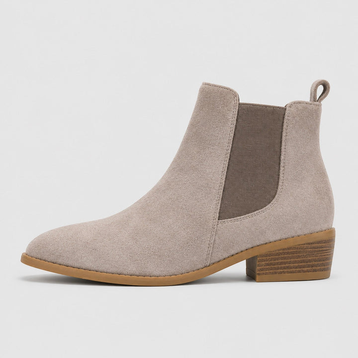 Women's Stylish Suede Mid Heel Ankle Boots