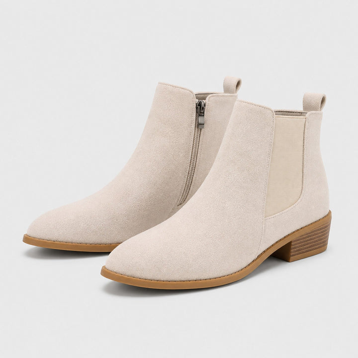Women's Stylish Suede Mid Heel Ankle Boots