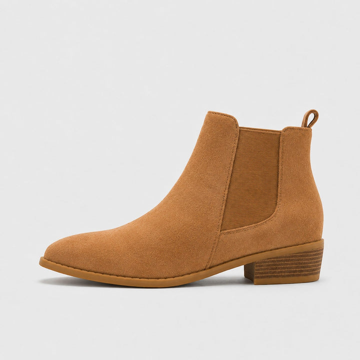Women's Stylish Suede Mid Heel Ankle Boots