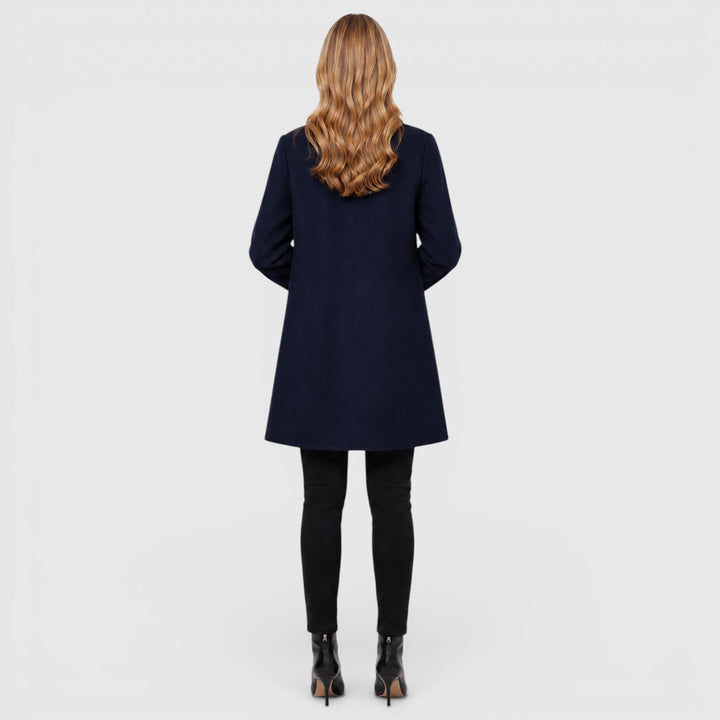 Women's Classic Wool Long Coat with Warm Insulation